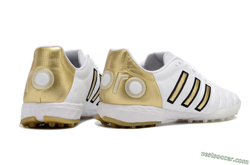 Adidas AdiPure Limited Edition 11PRO TK TF Low-Tops Soccer Shoes - White/Yellow/Gold 6