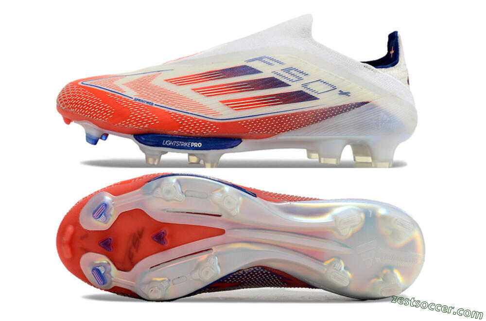 Adidas F50 Adizero FG Low-Tops Soccer Cleats - Red/White/Blue 1