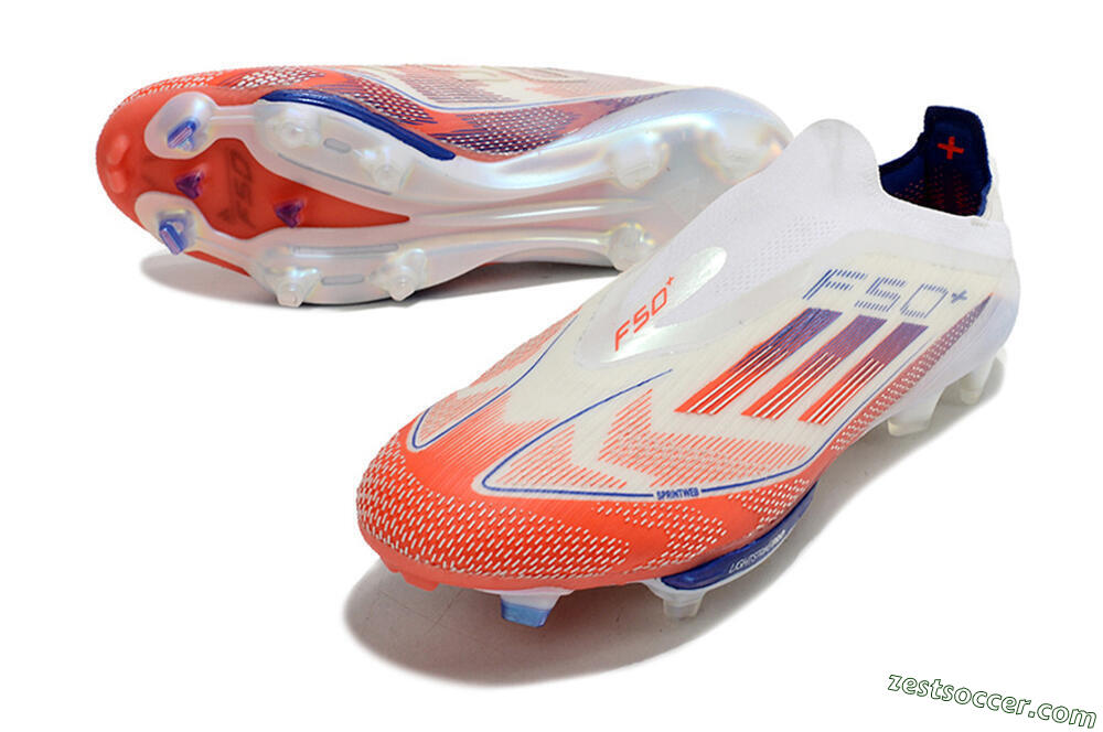 Adidas F50 Adizero FG Low-Tops Soccer Cleats - Red/White/Blue 3