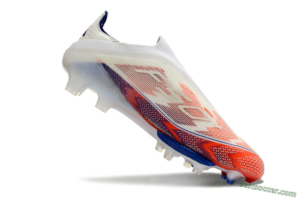 Adidas F50 Adizero FG Low-Tops Soccer Cleats - Red/White/Blue 4