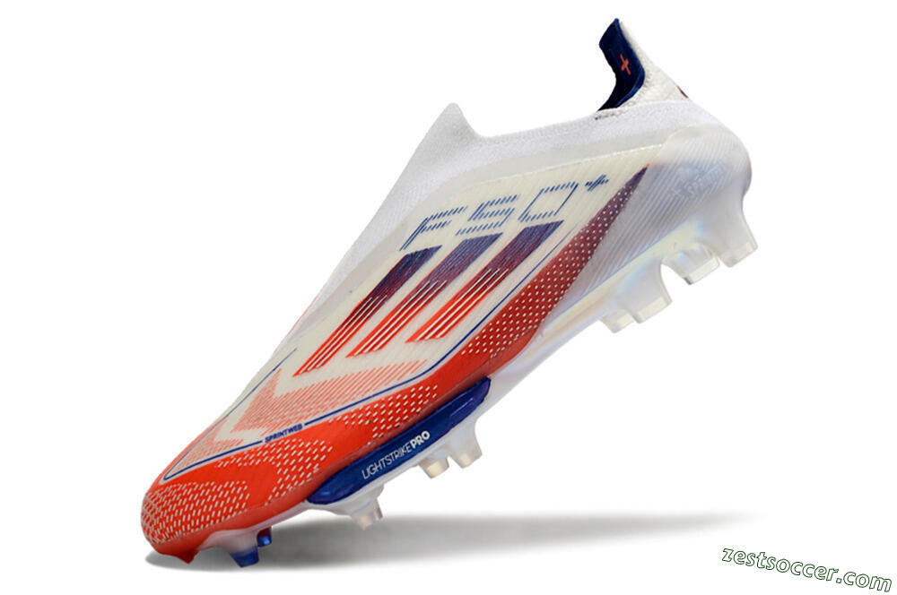 Adidas F50 Adizero FG Low-Tops Soccer Cleats - Red/White/Blue 5