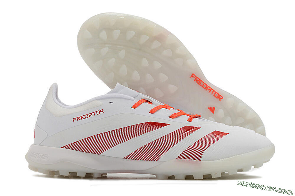 Adidas Predator 24 Elite TF Low-Tops Soccer Shoes - White/Red 0