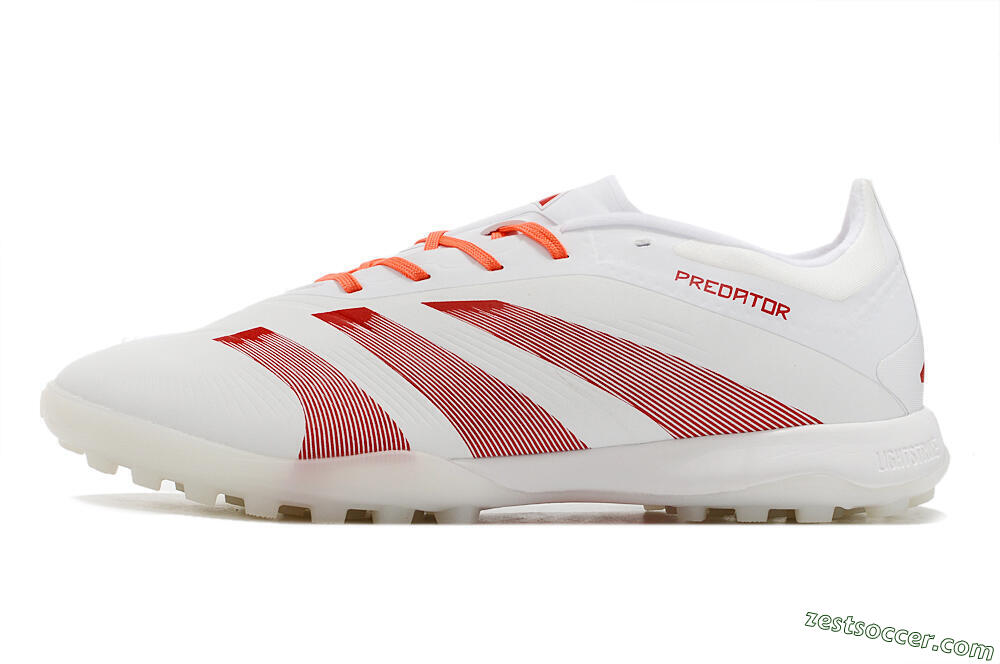 Adidas Predator 24 Elite TF Low-Tops Soccer Shoes - White/Red 2