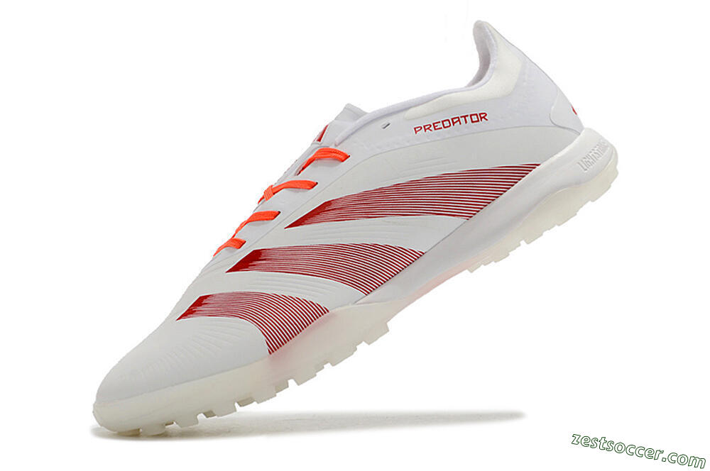 Adidas Predator 24 Elite TF Low-Tops Soccer Shoes - White/Red 5