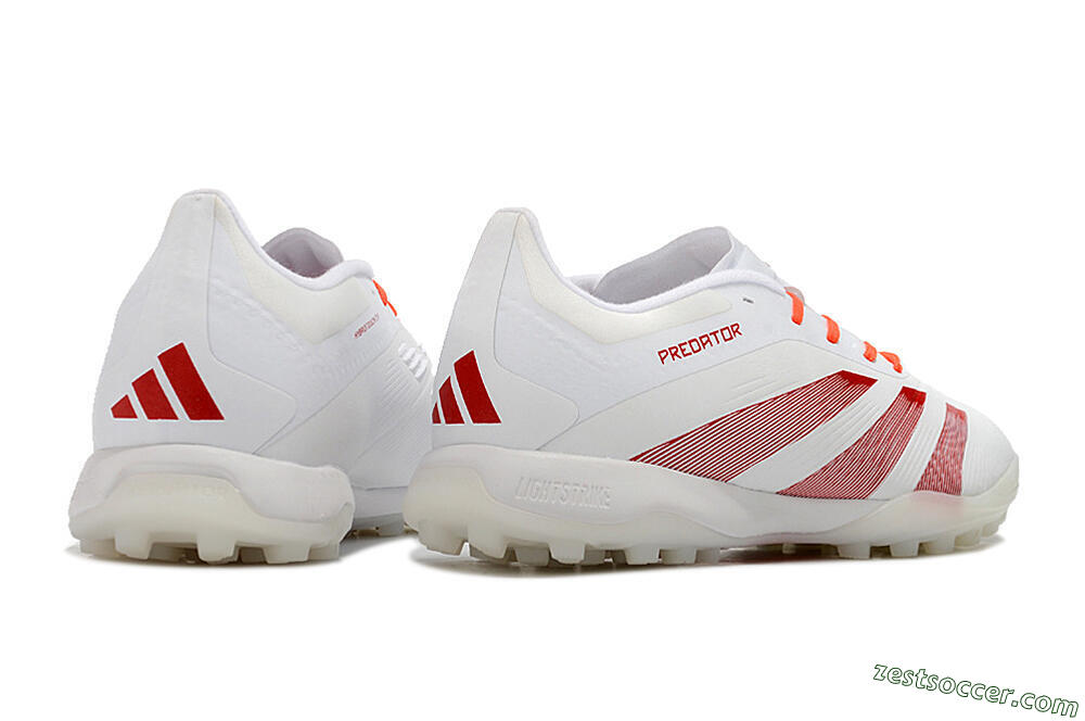Adidas Predator 24 Elite TF Low-Tops Soccer Shoes - White/Red 6