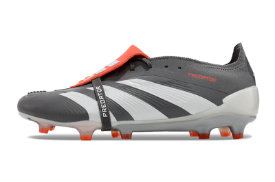 Adidas Predator Elite Foldover Tongue FG Low-Tops Soccer Cleats - Grey/Red/White