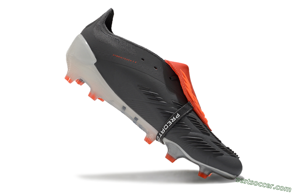Adidas Predator Elite Foldover Tongue FG Low-Tops Soccer Cleats - Grey/Red/White 4