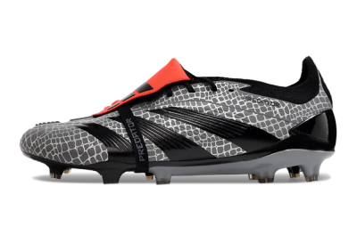 Adidas Predator Elite Foldover Tongue FG Low-Tops Soccer Cleats - Silver/Black/Red