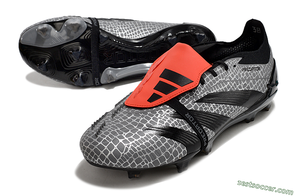 Adidas Predator Elite Foldover Tongue FG Low-Tops Soccer Cleats - Silver/Black/Red 3