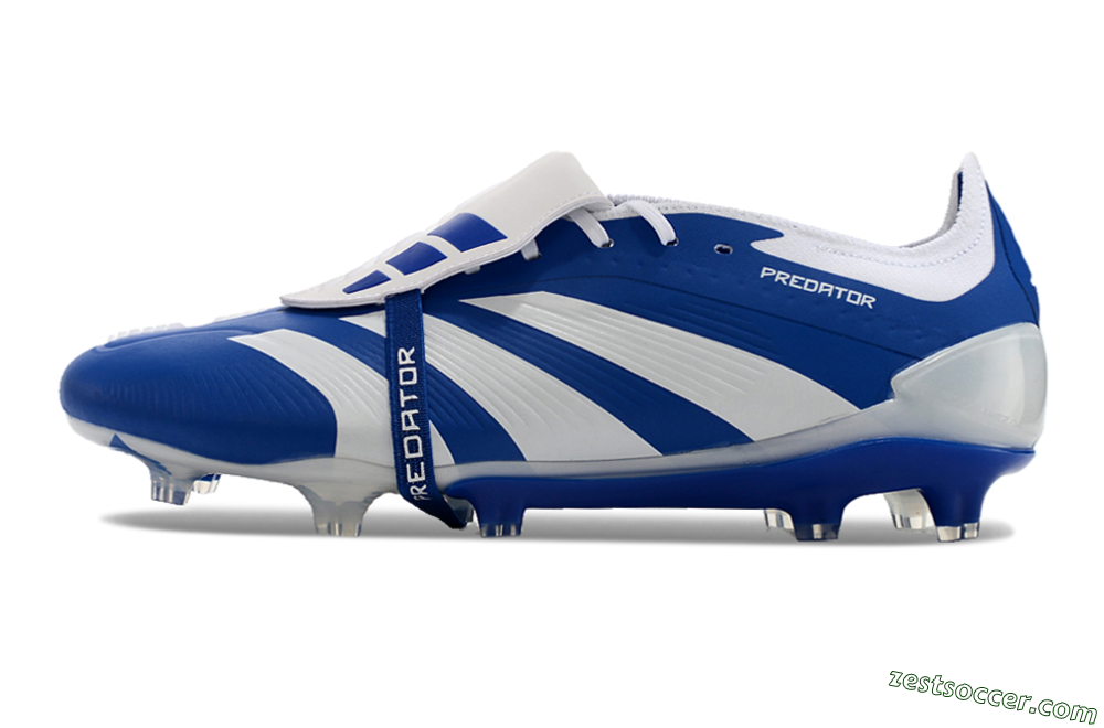 Adidas Predator Elite Foldover Tongue FG Low-Tops Soccer Cleats - Blue/white/Beige 2