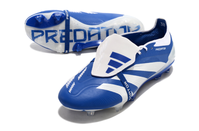 Adidas Predator Elite Foldover Tongue FG Low-Tops Soccer Cleats - Blue/white/Beige