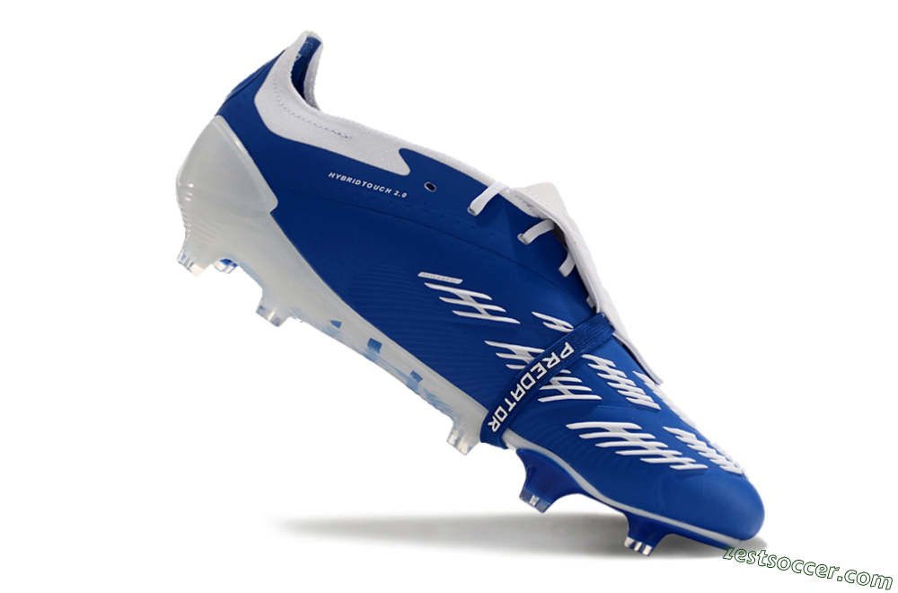 Adidas Predator Elite Foldover Tongue FG Low-Tops Soccer Cleats - Blue/white/Beige 4