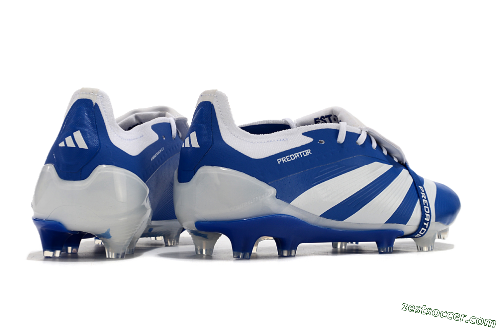 Adidas Predator Elite Foldover Tongue FG Low-Tops Soccer Cleats - Blue/white/Beige 6