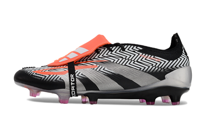 Adidas Predator Accuracy+ FG Low-Tops Soccer Cleats - White/Red/Silver