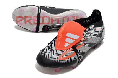 Adidas Predator Accuracy+ FG Low-Tops Soccer Cleats - White/Red/Silver