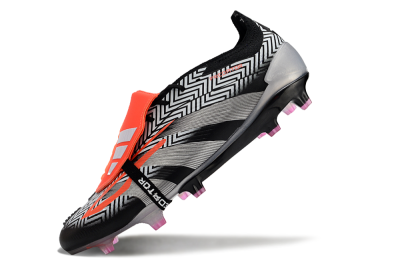 Adidas Predator Accuracy+ FG Low-Tops Soccer Cleats - White/Red/Silver