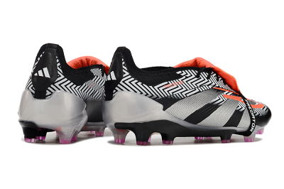 Adidas Predator Accuracy+ FG Low-Tops Soccer Cleats - White/Red/Silver