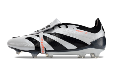 Adidas Predator Elite Foldover Tongue FG Low-Tops Soccer Cleats - Silver/Black/Red