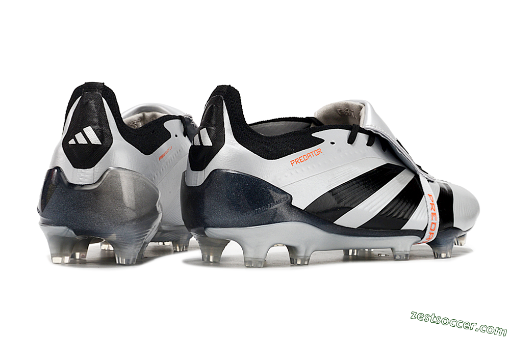 Adidas Predator Elite Foldover Tongue FG Low-Tops Soccer Cleats - Silver/Black/Red 6