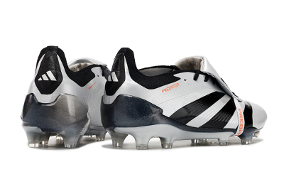 Adidas Predator Elite Foldover Tongue FG Low-Tops Soccer Cleats - Silver/Black/Red