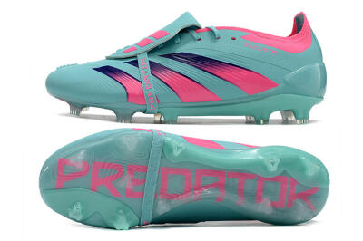 Adidas Predator Elite Foldover Tongue FG Low-Tops Soccer Cleats - Jade/Red/Pink