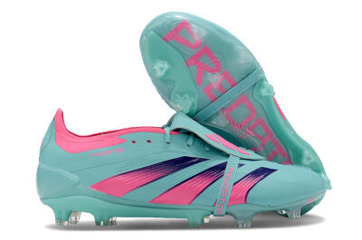 Adidas Predator Elite Foldover Tongue FG Low-Tops Soccer Cleats - Jade/Red/Pink