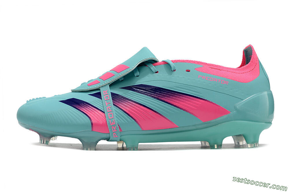 Adidas Predator Elite Foldover Tongue FG Low-Tops Soccer Cleats - Jade/Red/Pink 2