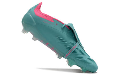 Adidas Predator Elite Foldover Tongue FG Low-Tops Soccer Cleats - Jade/Red/Pink