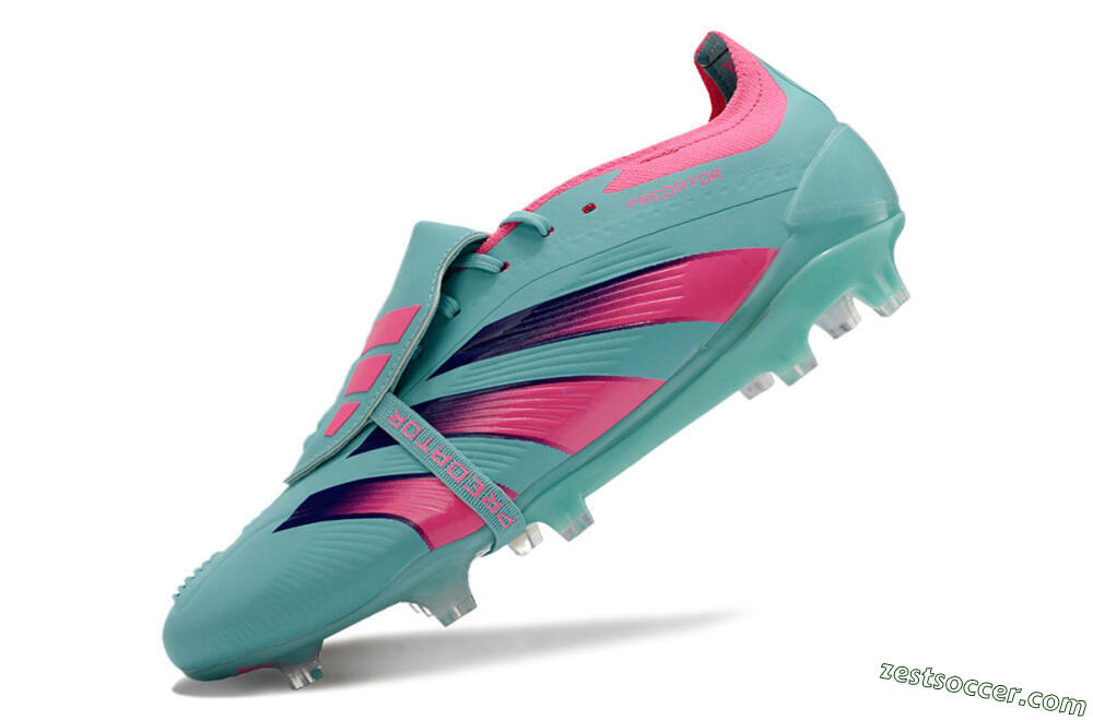 Adidas Predator Elite Foldover Tongue FG Low-Tops Soccer Cleats - Jade/Red/Pink 5