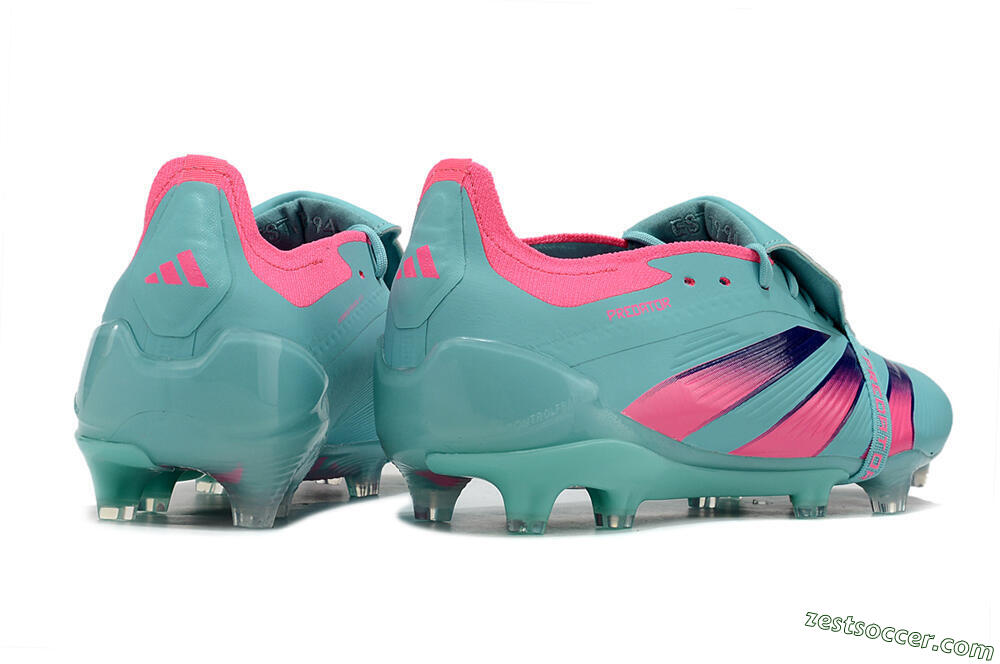 Adidas Predator Elite Foldover Tongue FG Low-Tops Soccer Cleats - Jade/Red/Pink 6