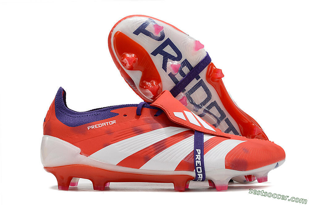 Adidas Predator Elite Foldover Tongue FG Low-Tops Soccer Cleats - Red/White/Black 0