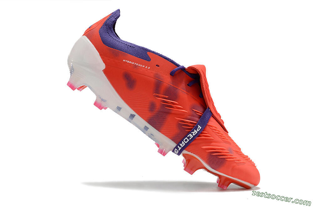 Adidas Predator Elite Foldover Tongue FG Low-Tops Soccer Cleats - Red/White/Black 4
