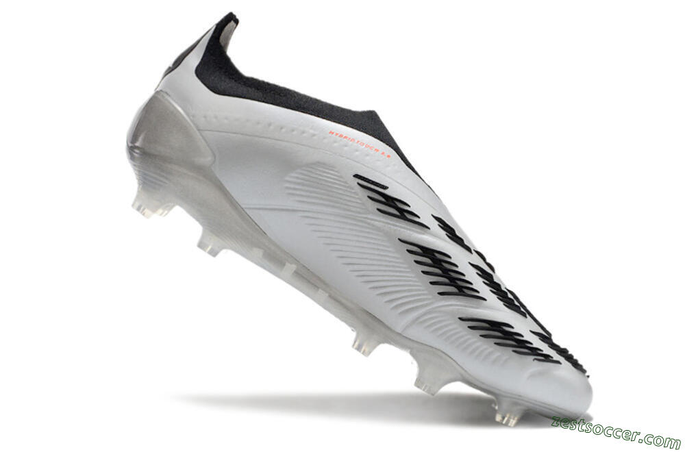 Adidas Predator Accuracy+ Laceless FG High-Tops Soccer Cleats - Silver/Black 4