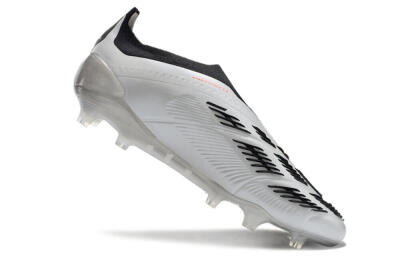 Adidas Predator Accuracy+ Laceless FG High-Tops Soccer Cleats - Silver/Black