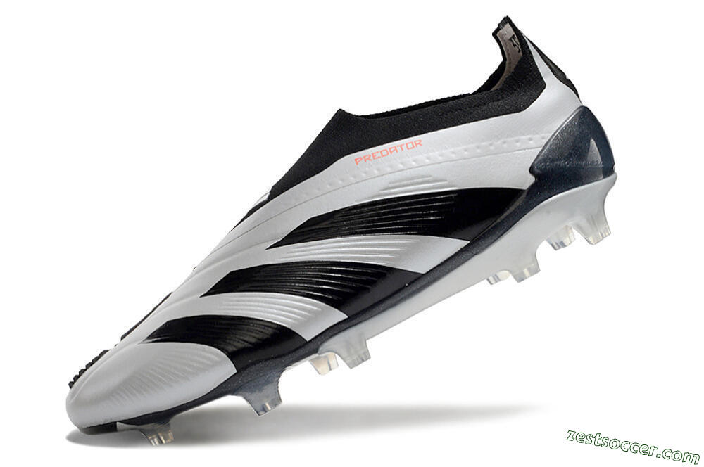 Adidas Predator Accuracy+ Laceless FG High-Tops Soccer Cleats - Silver/Black 5