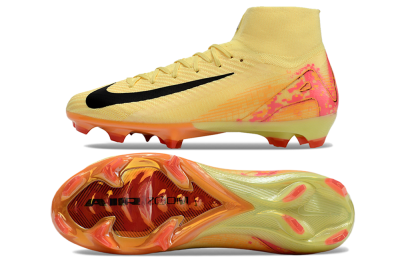 Nike Air Zoom Mercurial Superfly 10 Elite FG High-Tops Soccer Cleats - Yellow/Black/Pink/Gold
