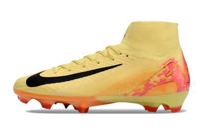 Nike Air Zoom Mercurial Superfly 10 Elite FG High-Tops Soccer Cleats - Yellow/Black/Pink/Gold