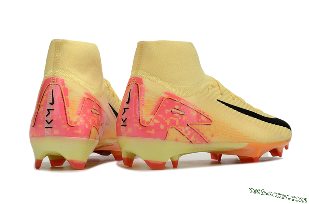 Nike Air Zoom Mercurial Superfly 10 Elite FG High-Tops Soccer Cleats - Yellow/Black/Pink/Gold 6