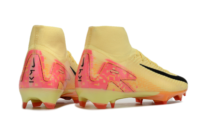 Nike Air Zoom Mercurial Superfly 10 Elite FG High-Tops Soccer Cleats - Yellow/Black/Pink/Gold