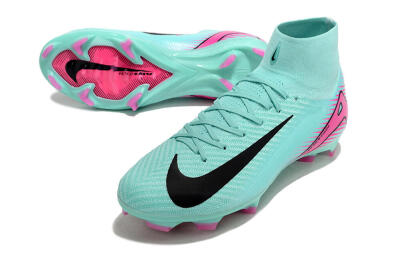 Nike Air Zoom Mercurial Superfly 10 Elite FG High-Tops Soccer Cleats - Jade/Black/Pink