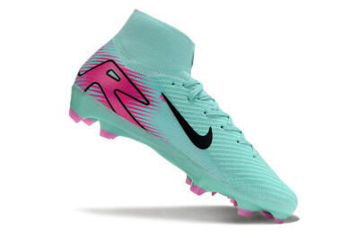 Nike Air Zoom Mercurial Superfly 10 Elite FG High-Tops Soccer Cleats - Jade/Black/Pink