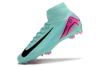 Nike Air Zoom Mercurial Superfly 10 Elite FG High-Tops Soccer Cleats - Jade/Black/Pink