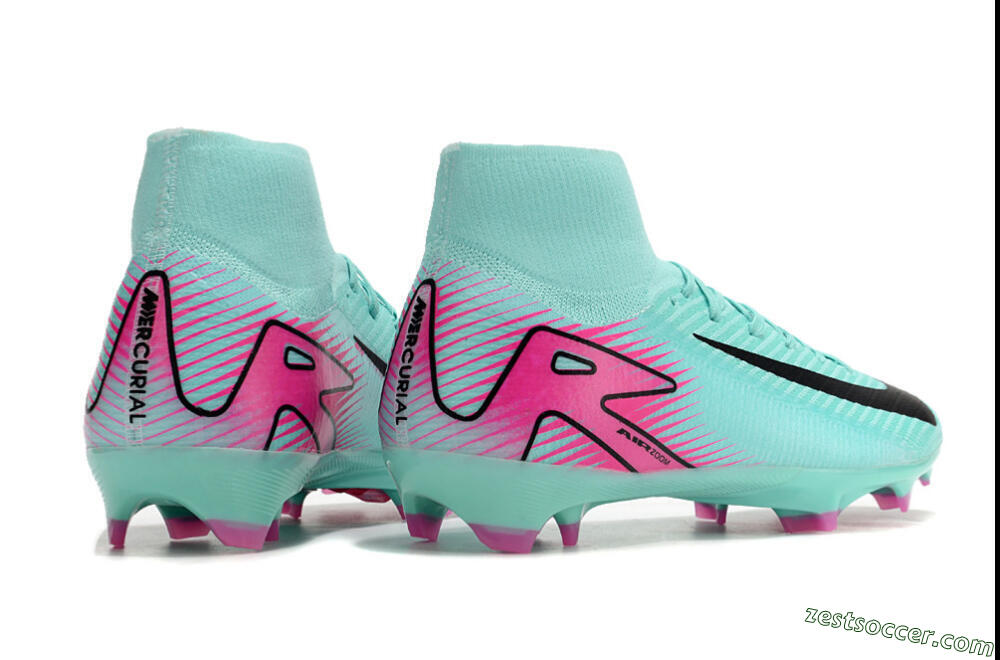 Nike Air Zoom Mercurial Superfly 10 Elite FG High-Tops Soccer Cleats - Jade/Black/Pink 6
