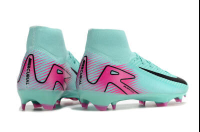 Nike Air Zoom Mercurial Superfly 10 Elite FG High-Tops Soccer Cleats - Jade/Black/Pink