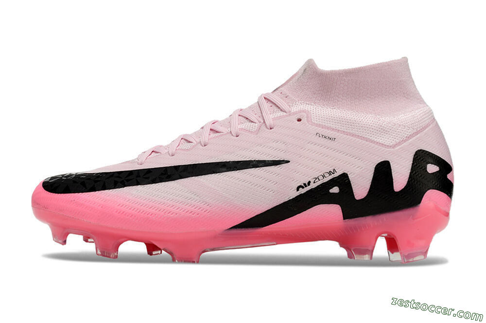 Nike Air Zoom Mercurial Superfly 9 Elite FG High-Tops Soccer Cleats - Pink/Black 2