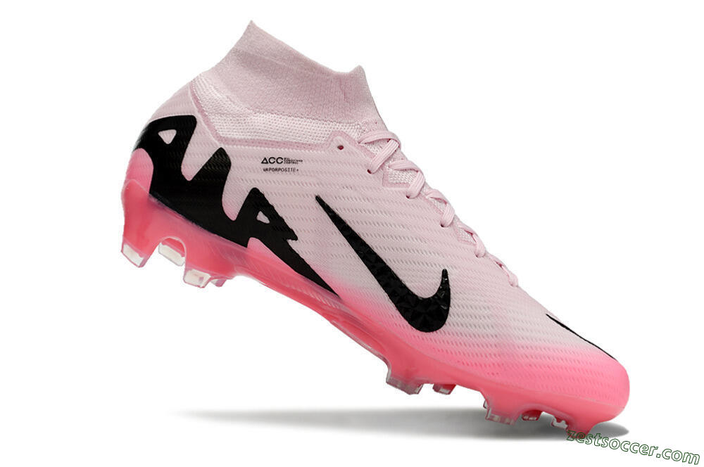 Nike Air Zoom Mercurial Superfly 9 Elite FG High-Tops Soccer Cleats - Pink/Black 4