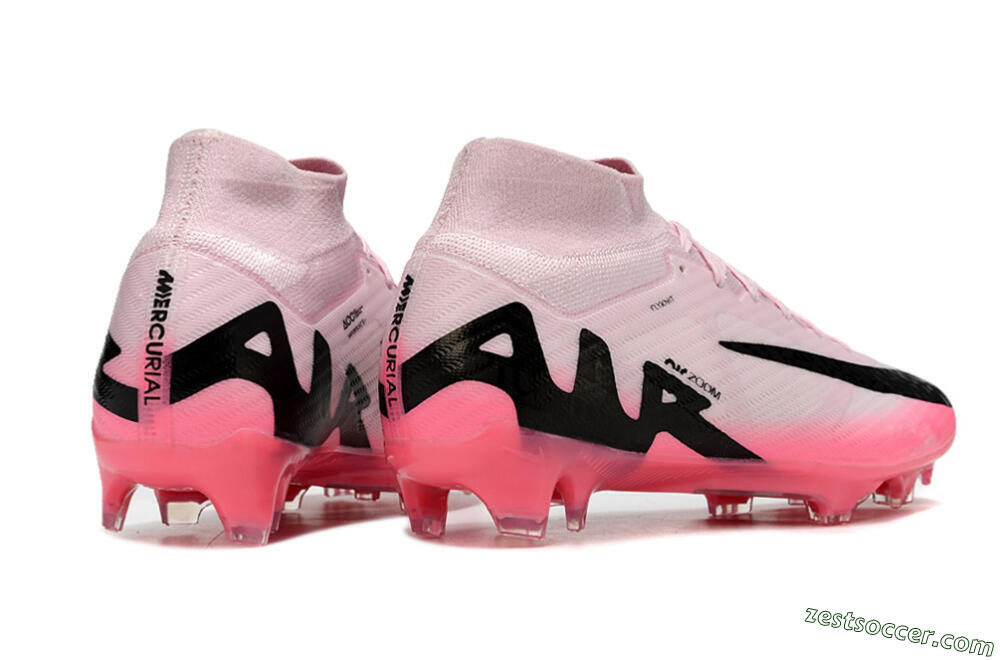 Nike Air Zoom Mercurial Superfly 9 Elite FG High-Tops Soccer Cleats - Pink/Black 6