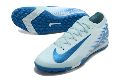 Nike Air Zoom Mercurial Vapor 16 Elite TF Low-Tops Soccer Shoes - Jade/Beige/Blue