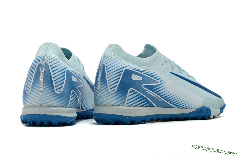 Nike Air Zoom Mercurial Vapor 16 Elite TF Low-Tops Soccer Shoes - Jade/Beige/Blue 6