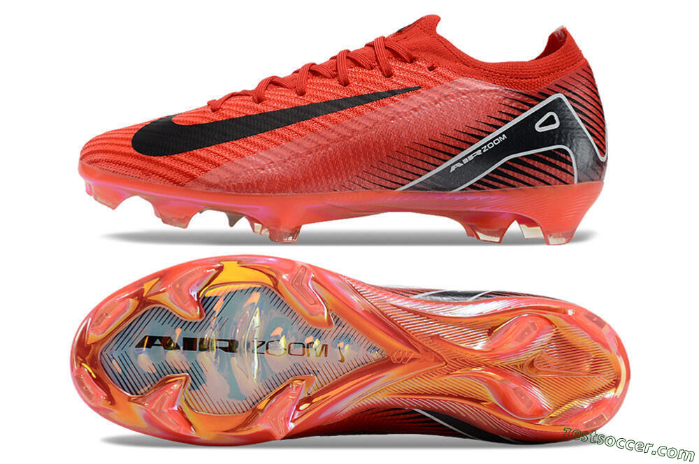 Nike Air Zoom Mercurial Vapor 16 Elite FG Low-Tops Soccer Cleats - Red/White/Black 1